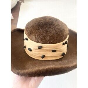 Vintage Musketeer Austria Brown Furry Bucket Hat Austria Volk